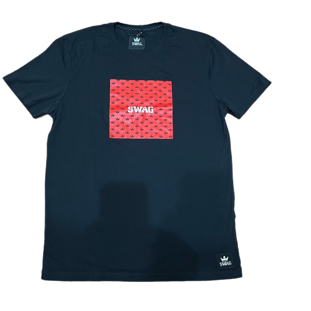 NWT Swag black and red  unisex tee shirt Size L